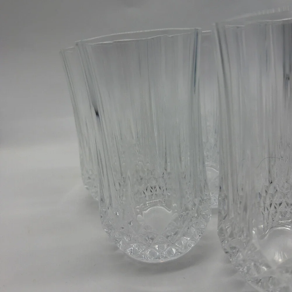 (8)‎ Vtg Cristal D'Arques Longchamp Crystal Iced Tea Glass Tumblers 5.25